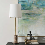Sepia Brown Marble Buffet Lamp - Dark Brown by Uttermost - View 3