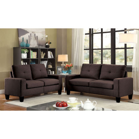 Acme - Platinum II Sofa & Loveseat 52730 Chocolate Linen