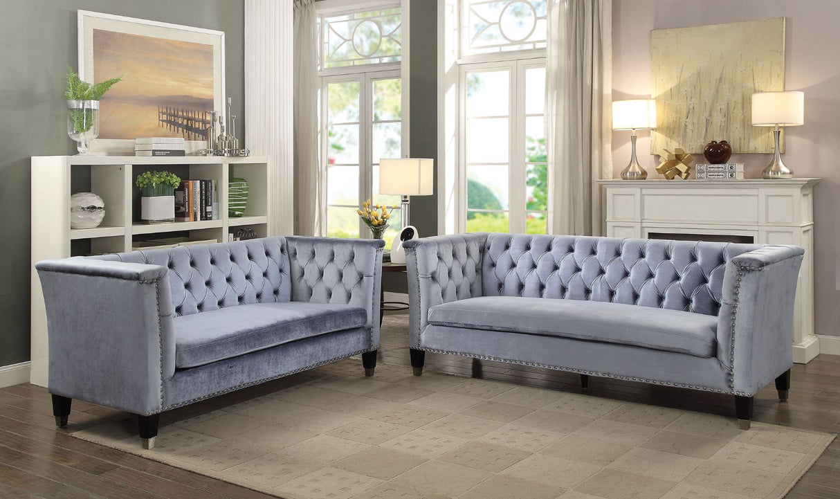 Acme - Honor Sofa 52785 Cadet Gray Velvet