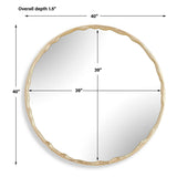 Crinkle Round Mirror Brass - Gold by Uttermost - View 3