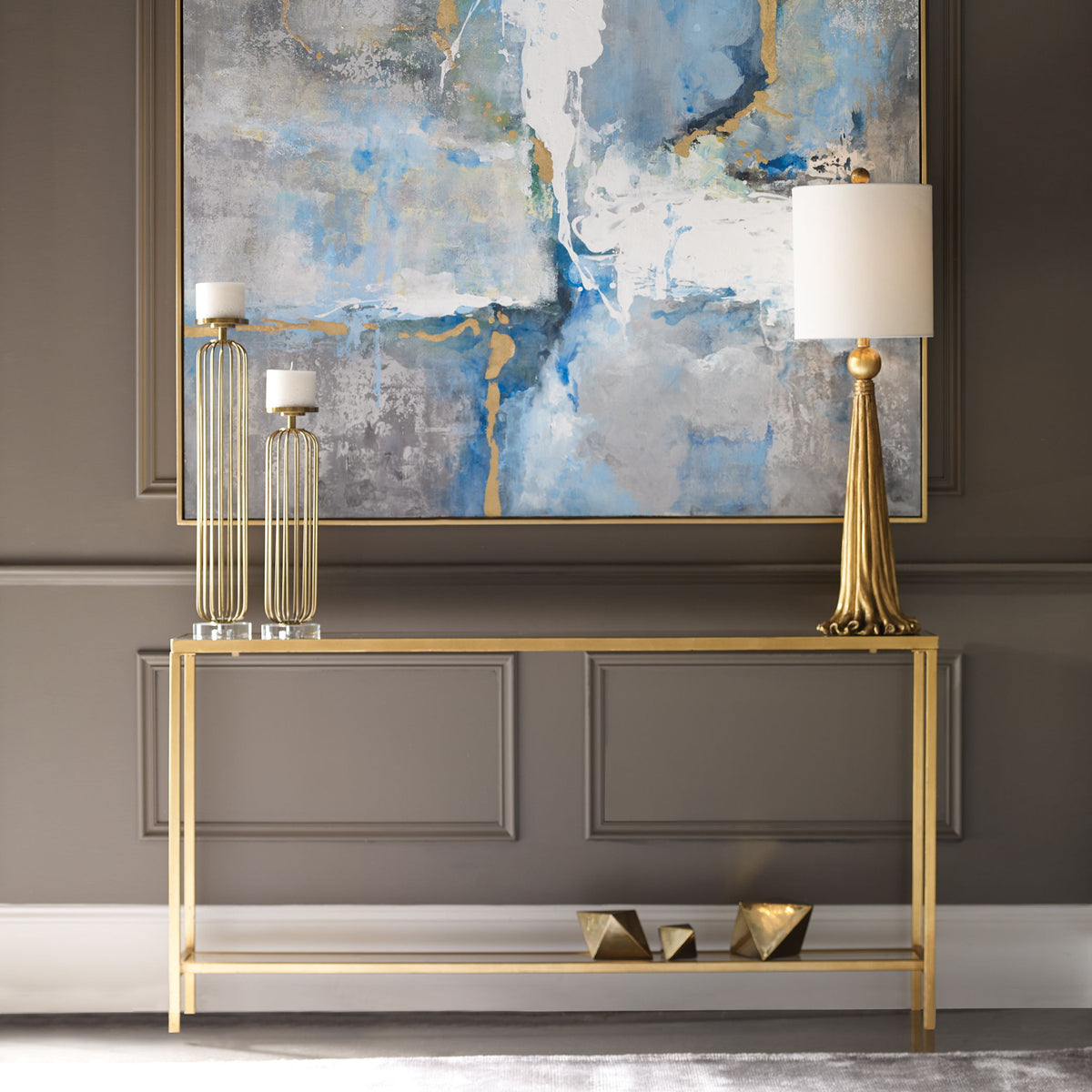 Hayley Console Table - Gold by Uttermost - View 2