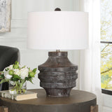 Timber Table Lamp - Dark Gray by Uttermost - View 2