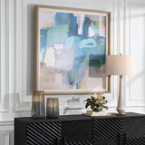 Continue On Abstract Framed Print - Blue by Uttermost - View 3