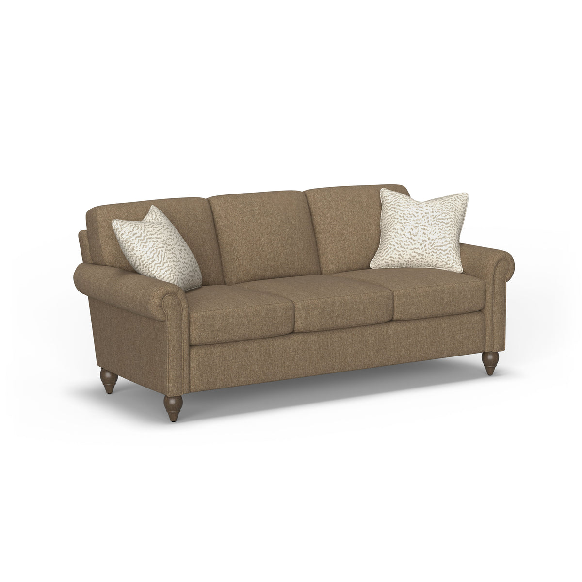 Moxy Fabric Sofa With Rolled Arms | Flexsteel