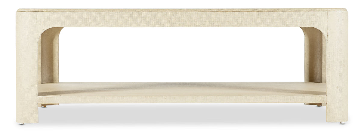 Archives Raffia Rectangle Coffee Table - Beige by Hooker Furniture - View 6