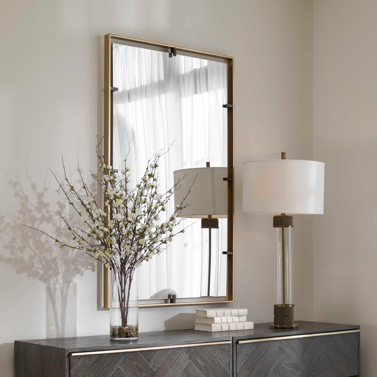 Egon Wall Mirror - Gold by Uttermost - View 3