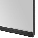 Kahn Oversized Rectangular Mirror - Black by Uttermost - View 5