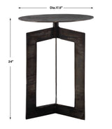 Deltoid Accent Table Gunmetal - Black by Uttermost - View 4