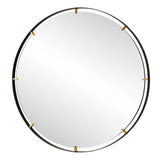 Grand Pendulum Round Mirror - Black by Uttermost - View 4