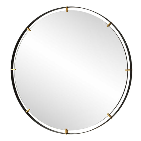 Grand Pendulum Round Mirror - Black by Uttermost - View 4