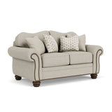 Bexley Fabric Loveseat, Nailhead Trim | Flexsteel