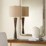 Jameson Marble Cones Table Lamp - Dark Brown by Uttermost - View 2
