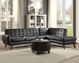 Acme - Essick II Sectional Sofa 53040 Black Synthetic Leather