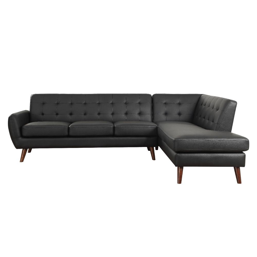 Acme - Essick II Sectional Sofa 53040 Black Synthetic Leather