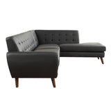 Acme - Essick II Sectional Sofa 53040 Black Synthetic Leather