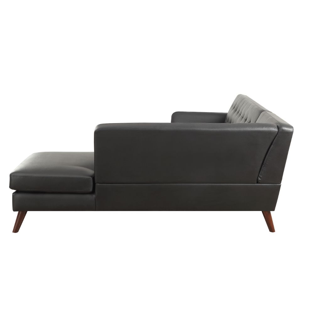 Acme - Essick II Sectional Sofa 53040 Black Synthetic Leather