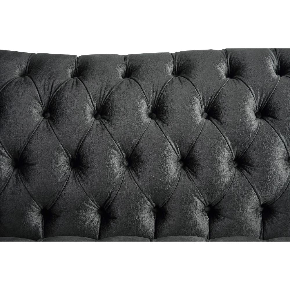 Acme - Gaura Sofa W/4 Pillows 53090 Dark Gray Velvet