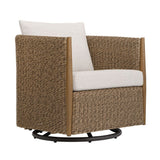 Cala Outdoor Swivel Rocking Chair - Light Brown | Uttermost