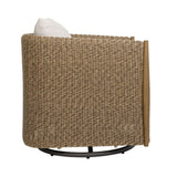 Cala Outdoor Swivel Rocking Chair - Light Brown | Uttermost