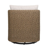 Cala Outdoor Swivel Rocking Chair - Light Brown | Uttermost