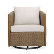Cala Outdoor Swivel Rocking Chair - Light Brown | Uttermost