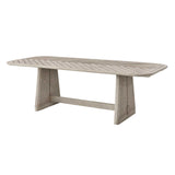 Harbor Herringbone Indoor-Outdoor Dining Table - Light Brown by Uttermost - View 4