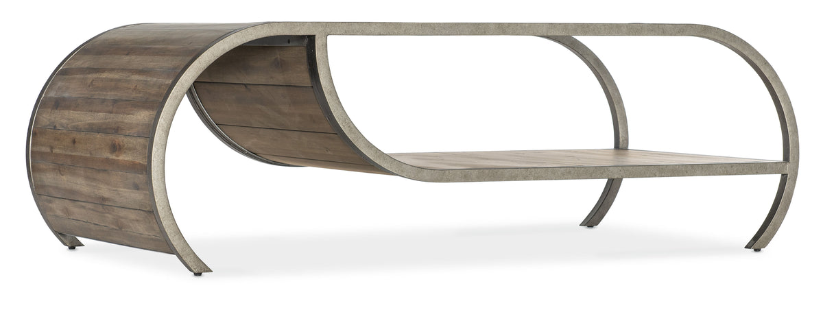 Commerce And Market Open Ended Coffee Table - Dark Brown / Gray by Hooker Furniture - View 4