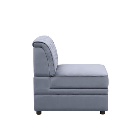 Acme - Bois II Modular - Armless Chair 53305 Gray Velvet