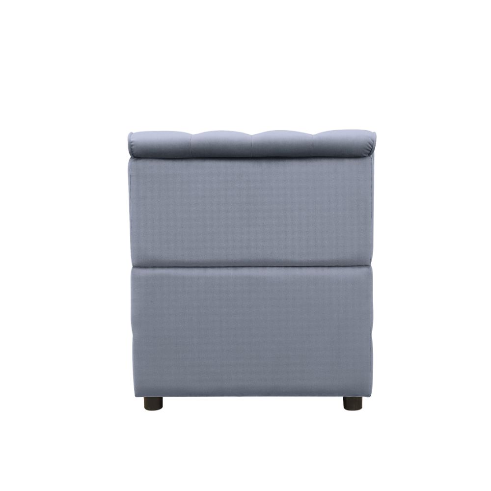 Acme - Bois II Modular - Armless Chair 53305 Gray Velvet