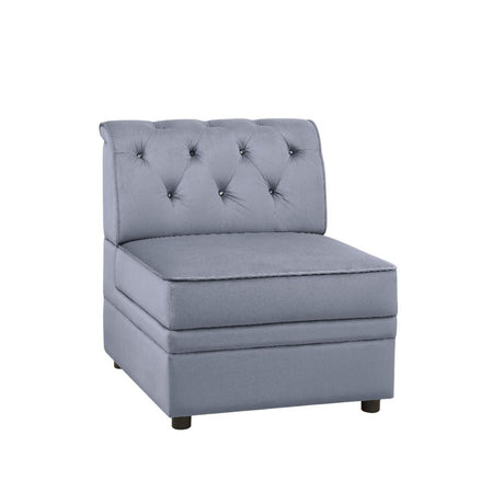 Acme - Bois II Modular - Armless Chair 53305 Gray Velvet
