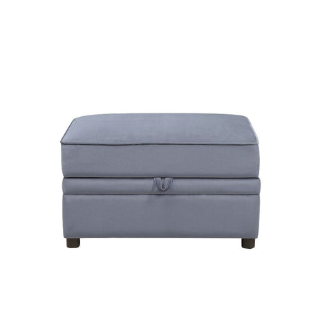 Acme - Bois II Ottoman W/Storage 53307 Gray Velvet