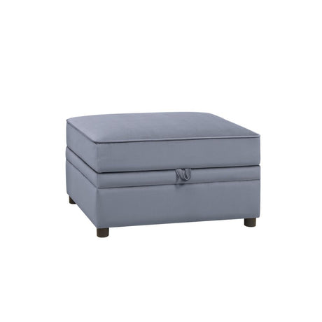 Bois II Ottoman W/Storage 53307 Gray Velvet | Acme - 53307 - Home Elegance USA - 1