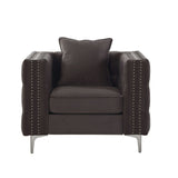 Acme - Gillian II Chair 53389 Dark Gray Velvet