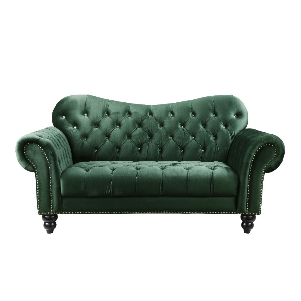 Acme - Iberis Loveseat 53402 Green Velvet