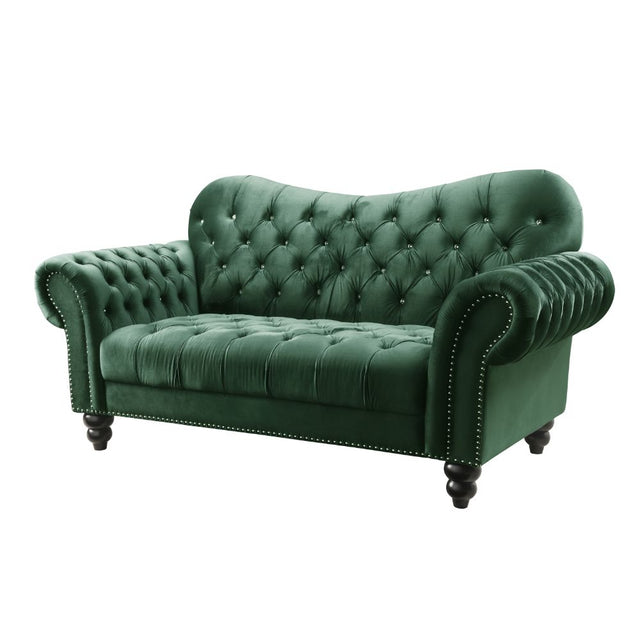 Acme - Iberis Loveseat 53402 Green Velvet