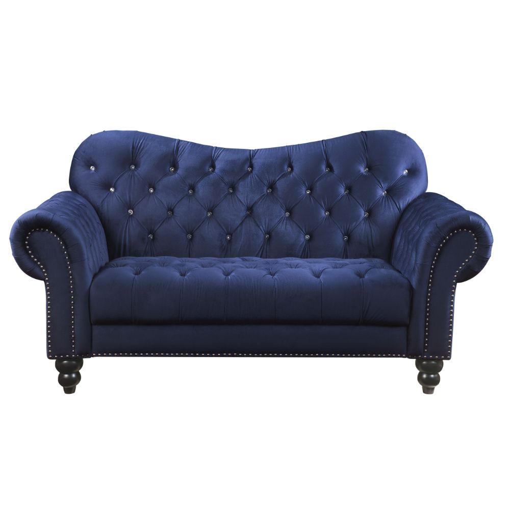 Acme - Iberis Loveseat 53407 Navy Velvet