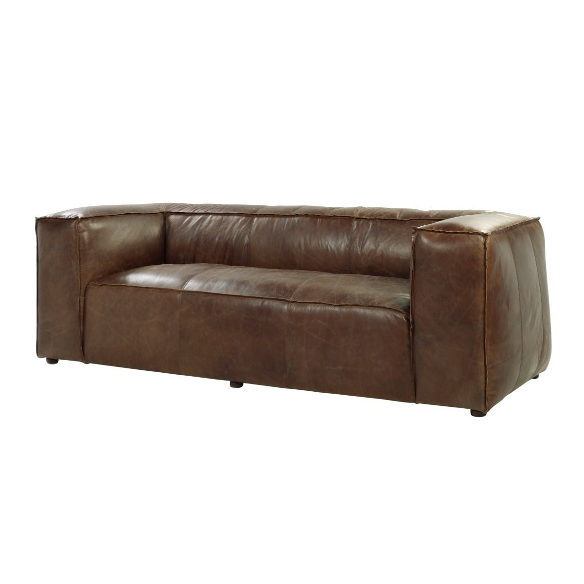 Brancaster Sofa 53545 Retro Brown Top Grain Leather | Acme | Home Elegance USA