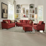 Acme - Cleavon II Sofa W/2 Pillows 53560 Red Linen