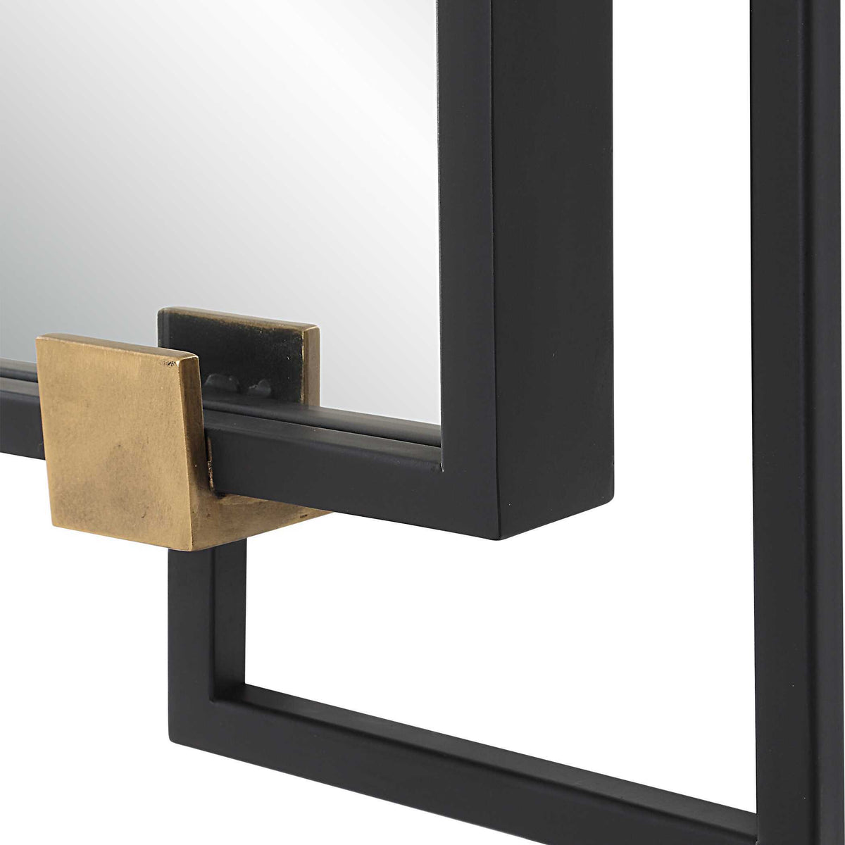 Ivey Rectangle Industrial Mirror - Black by Uttermost - View 5