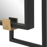 Ivey Rectangle Industrial Mirror - Black by Uttermost - View 5