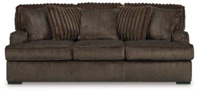 Ashley Chocolate Aylesworth Sofa - Velvet - 5370238 - Home Elegance USA - 1