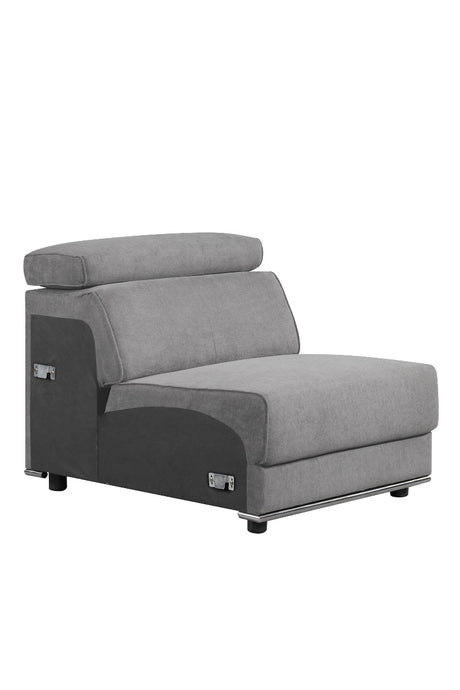 Alwin Modular - Armless Chair 53722 Dark Gray Fabric | Acme | Home Elegance USA