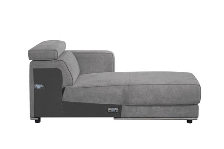 Acme - Alwin Modular - Rf Chaise 53723 Dark Gray Fabric