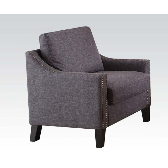Acme - Zapata Chair 53757 Gray Linen