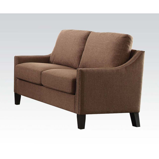 Acme - Zapata Loveseat 53766 Brown Linen