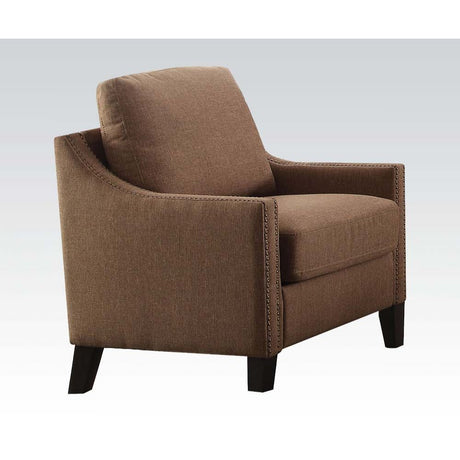 Acme - Zapata Chair 53767 Brown Linen