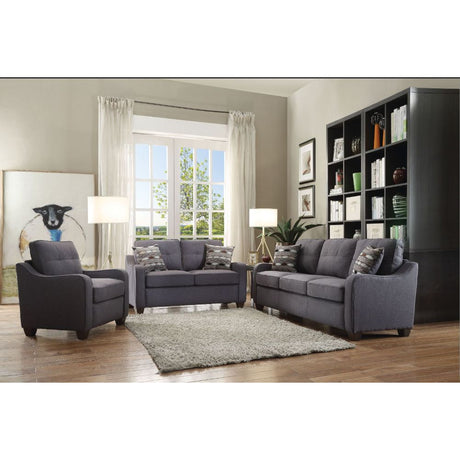 Acme - Cleavon II Sofa W/2 Pillows 53790 Gray Linen