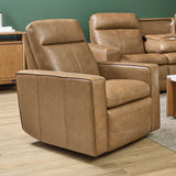 Dutch Power Swivel Gliding Recliner With Power Headrest, Lumbar, Heat & Massage - Dark Brown | Flexsteel