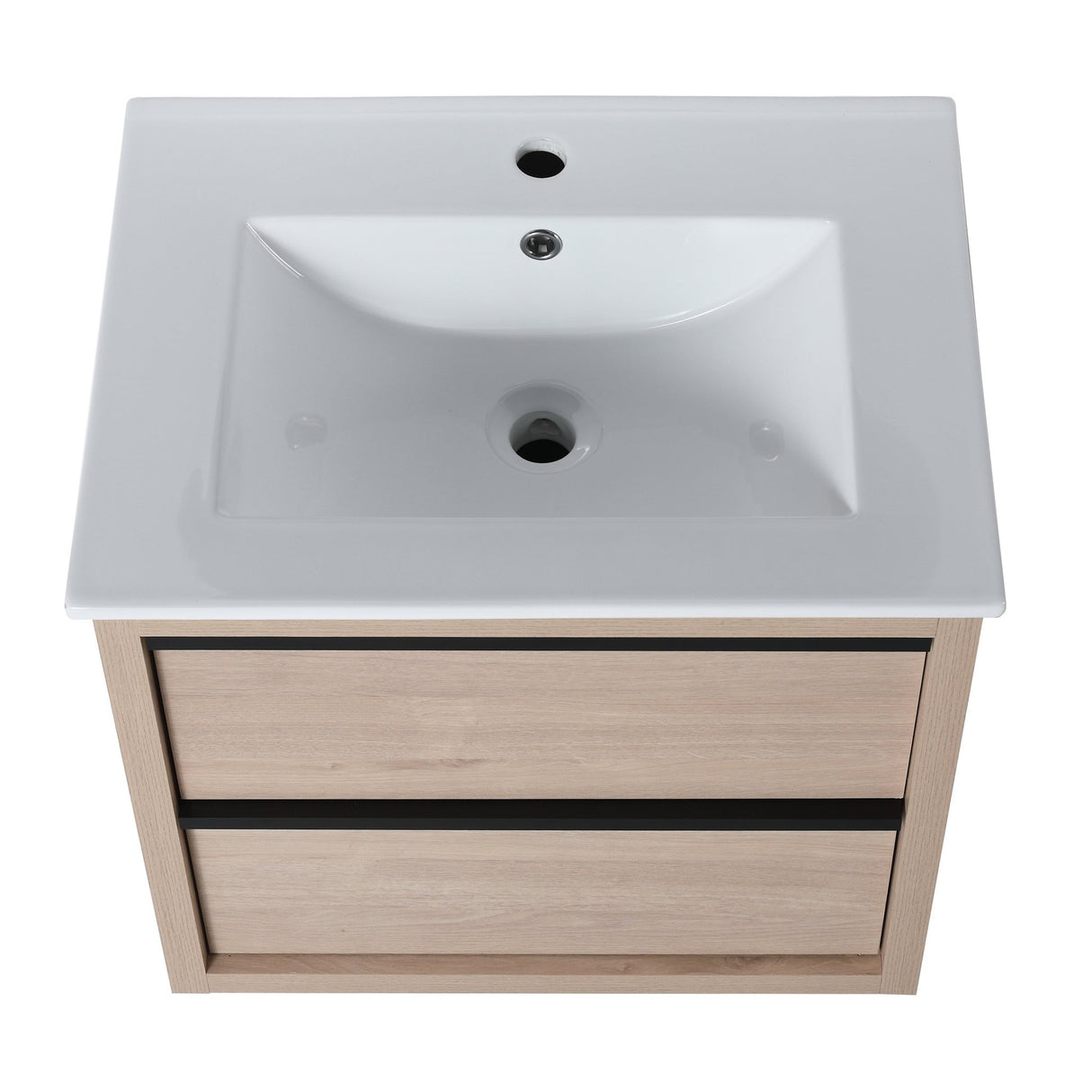 24" Bathroom Vanity with 2 Soft Close drawers, White Ceramic Basin - BVA02524PLO - G - BL9060B(W1286S00034) - W999S00071 - image - 17