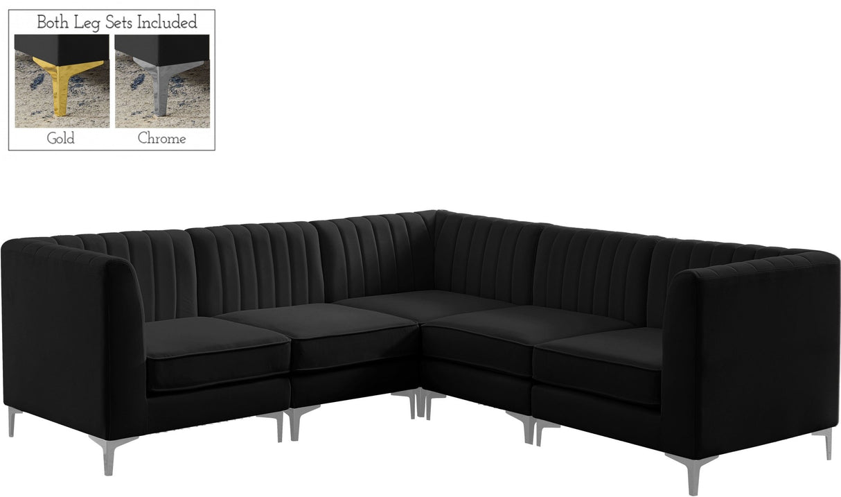 Alina - Modular Sectional - Black - 604Black - Sec5C - Home Elegance USA - 3